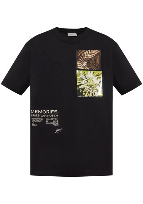 Black heer graphic-print t-shirt Dries van noten - men